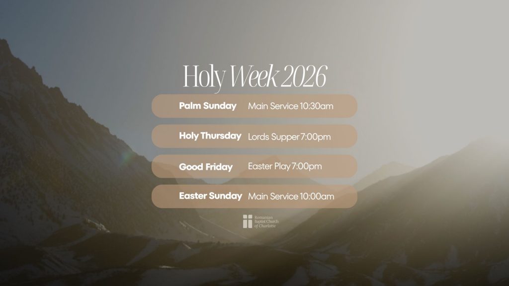 Holy Week Schedule